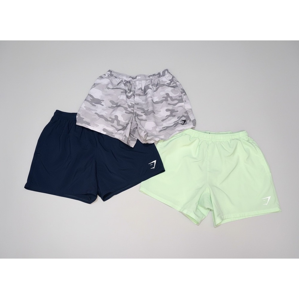 Gymshark Shorts Women Medium Multicolor Bundle Activewear Pockets Drawstring 3pk